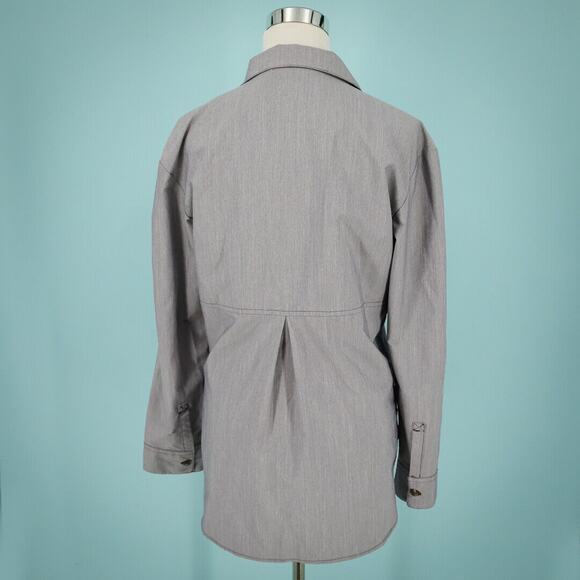 The North Face Size Medium Heather Purple Collared Button Long Sleeve Top - Picture 3 of 7